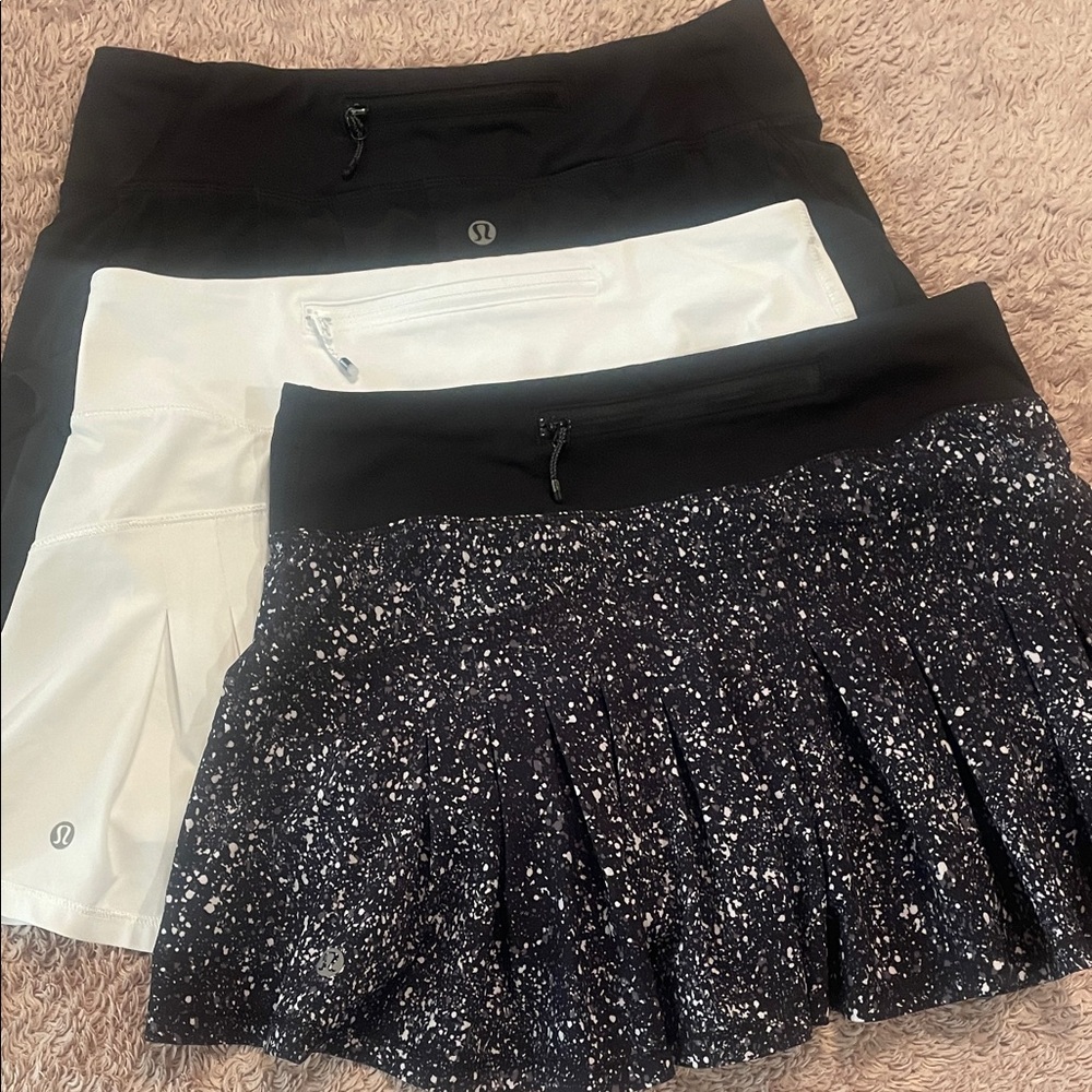 LULULEMON EUC ruffled skirt bundle of 3 - all size 4